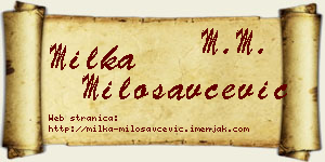 Milka Milosavčević vizit kartica
